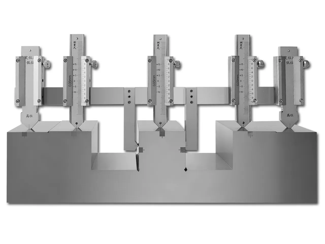辙叉磨耗尺量块（二类） 山字型主体 + 6.1mm 附加块 (2 个)